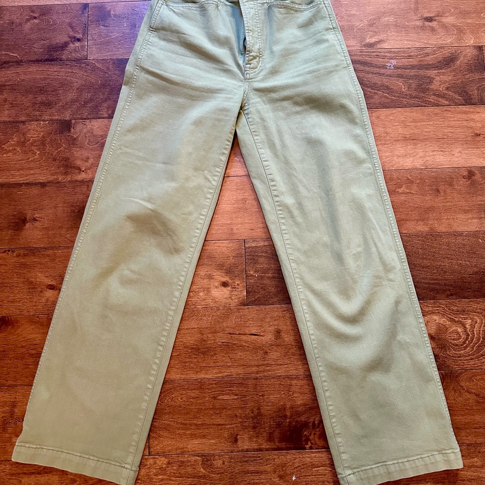 Madewell Women's Wide Leg Pants in Olive